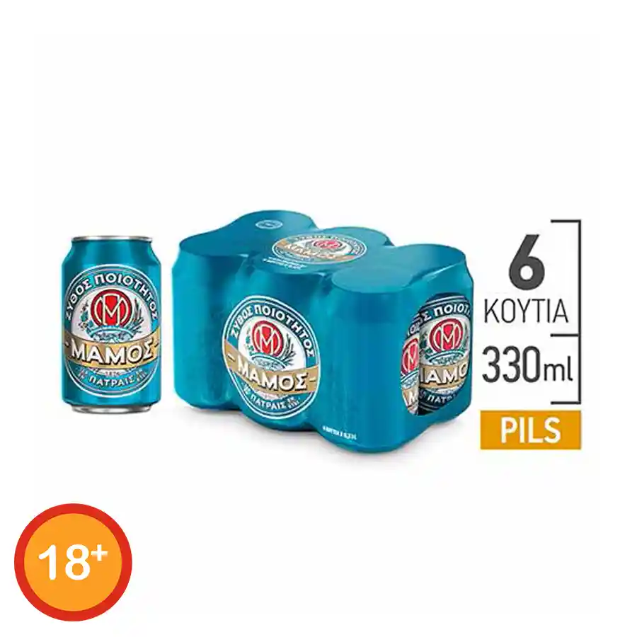 Μάμος Μπίρα Pilsner 6x330ml.
