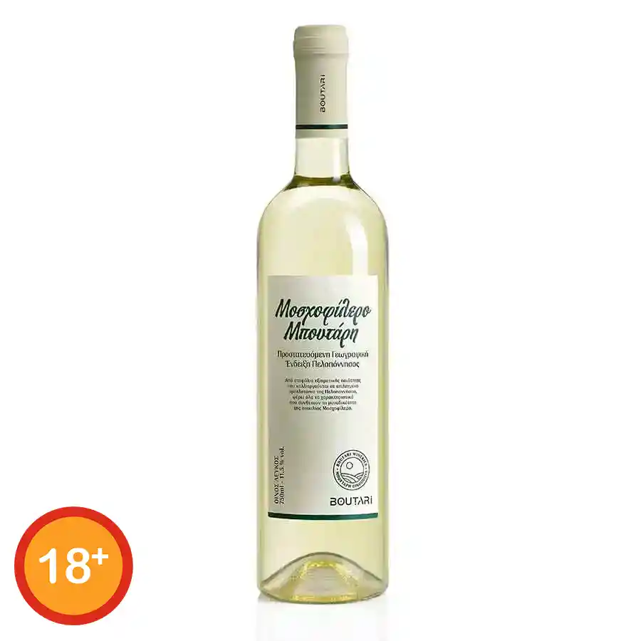 Μπουτάρη Μοσχοφίλερο Κρασί Λευκό Ξηρό 750ml. 