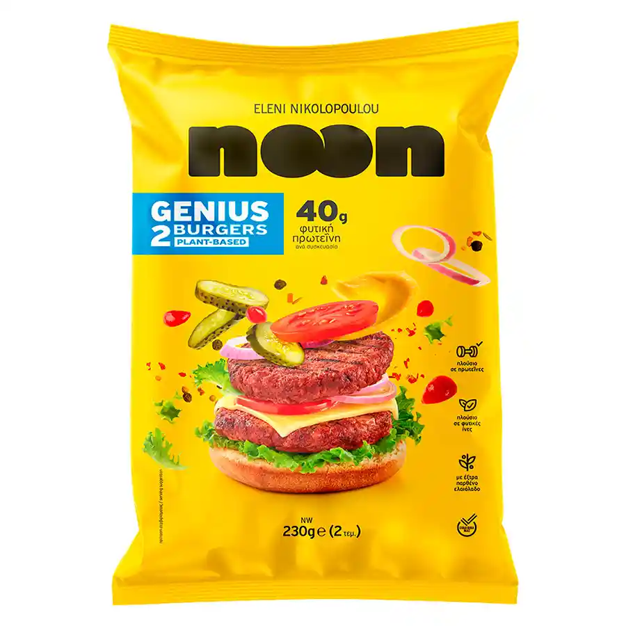 Noon Genius Burger Plant Based 230γρ. 