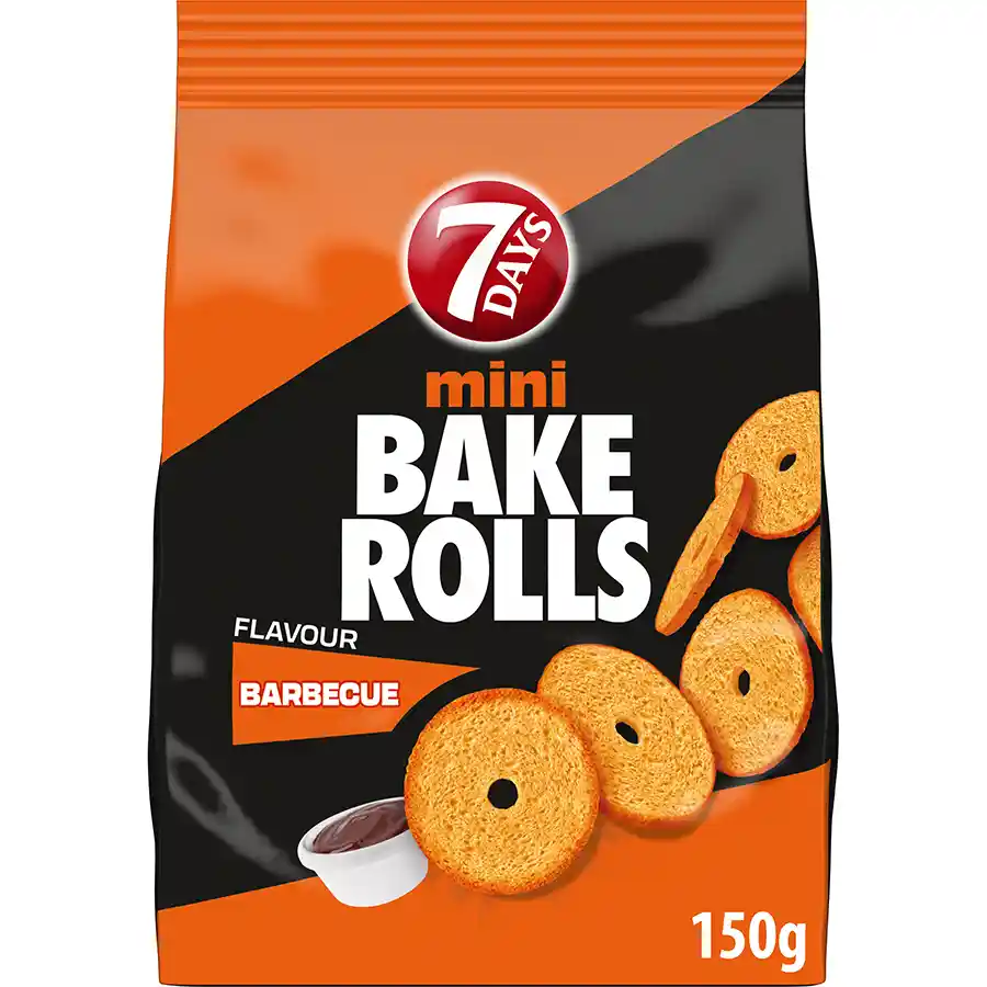 7Days Bake Rolls Μίνι Barbeque 150γρ.