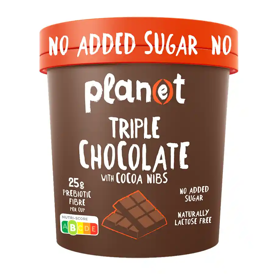 Plan(e)t Παγωτό Triple Chocolate With Cocoa Nibs Νo Added Sugar 250γρ./420ml.