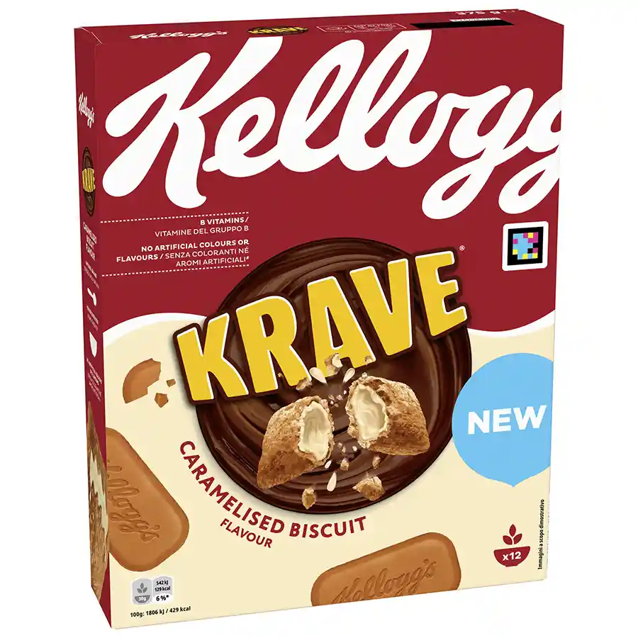 Kellogg's Krave Δημητριακά Caramelized Biscuit 375γρ.