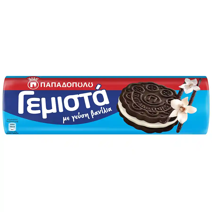 Παπαδοπούλου Μπισκότα Γεμιστά Βανίλια 200γρ.