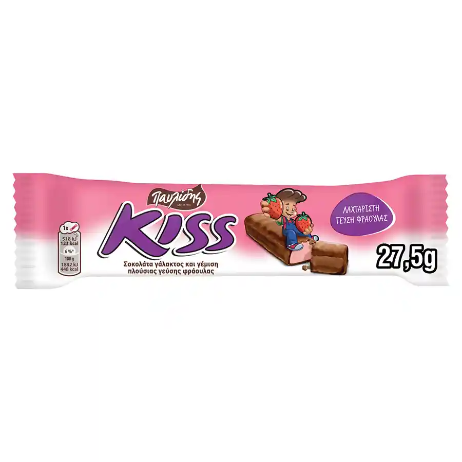 Kiss Σοκολάτα Φράουλα 27,5γρ.