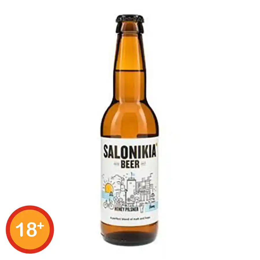 Salonikia Honey Μπίρα Pilsner Φιάλη 330ml. 