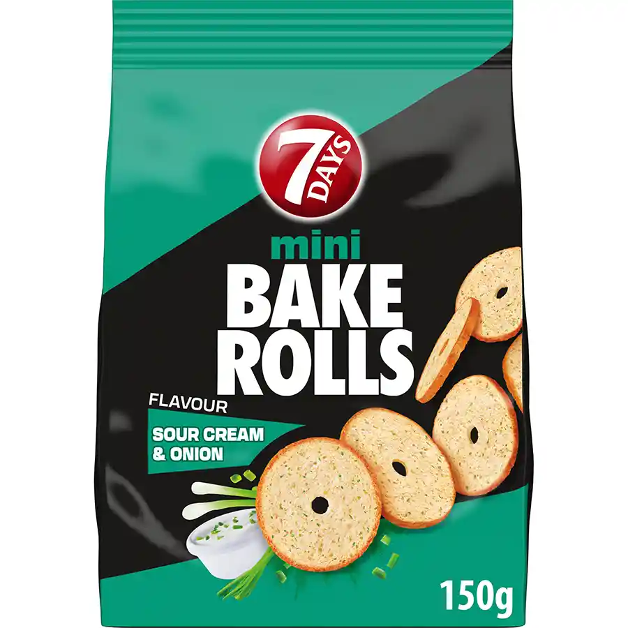 7Days Bake Rolls Sour Cream & Onion 150γρ.