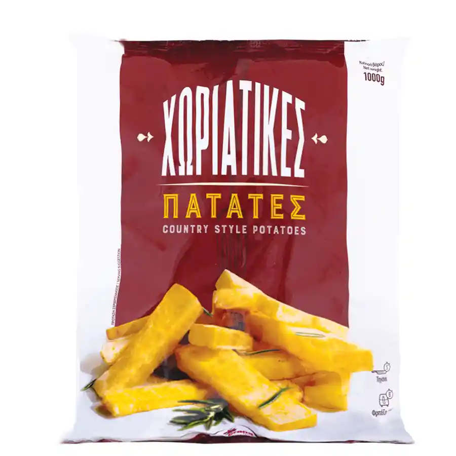 MrGrand Πατάτες Χωριάτικες Προτηγανισμένες 1kg.