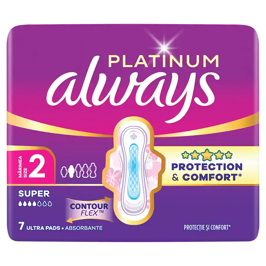 Always Ultra Platinum Σερβιέτες Long (Μέγεθος 2) 7τεμ. 