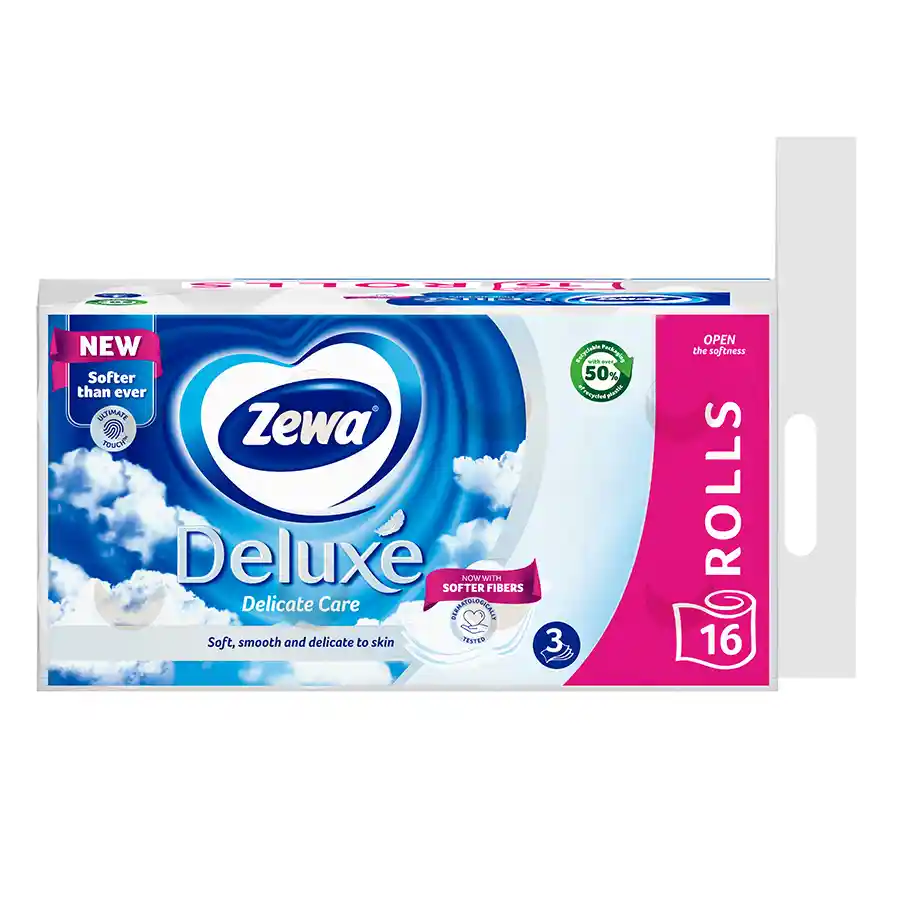 Zewa Deluxe Χαρτί Υγείας Delicate Care 3Φυλλών 16τεμ. 1408γρ.