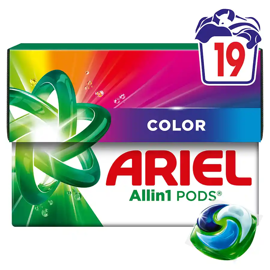 Ariel All In 1 Pods Απορρυπαντικό Πλυντηρίου Ρούχων Color 19τεμ.