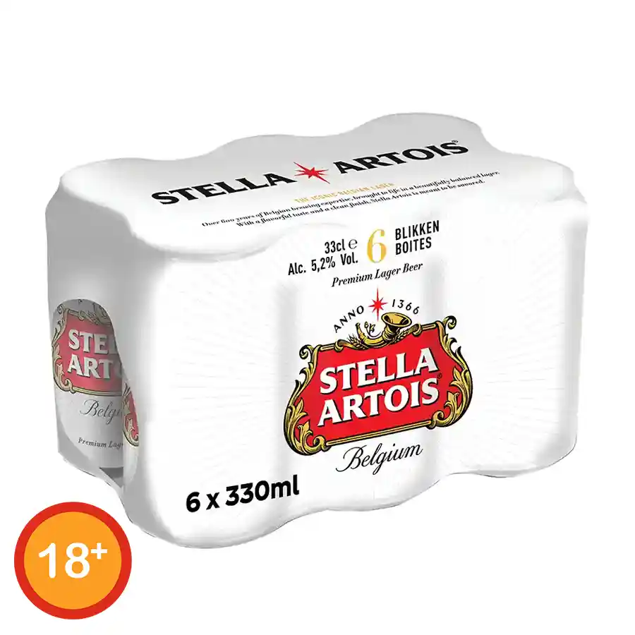 Stella Artois Μπίρα Belgian Pilsner 6x330ml.