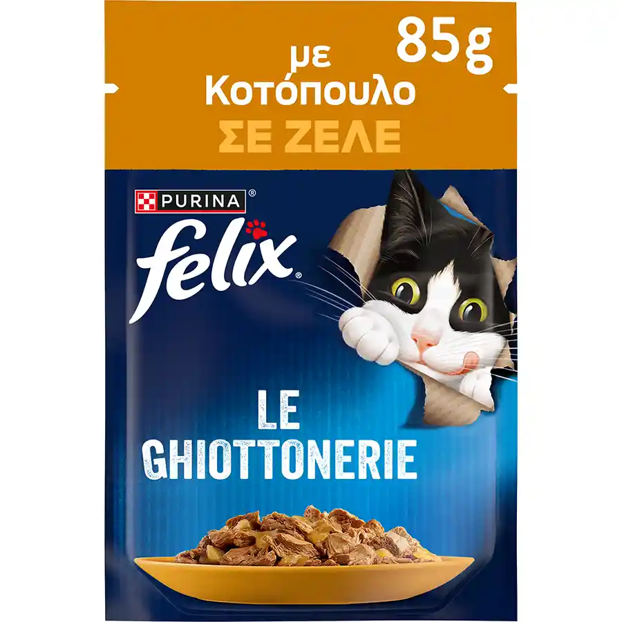 Purina Felix Γατοτροφή Κοτόπουλο Σε Ζελέ 85γρ.