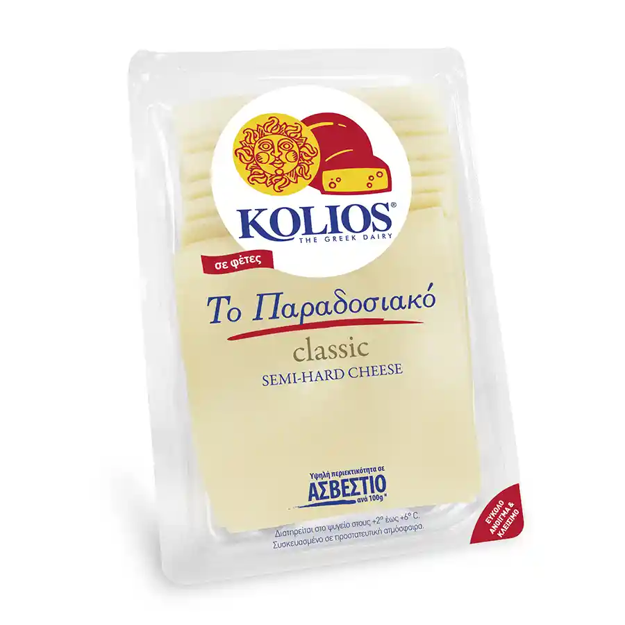 Κολιός Παραδοσιακό Ημίσκληρο Τυρί Σε Φέτες 180γρ.