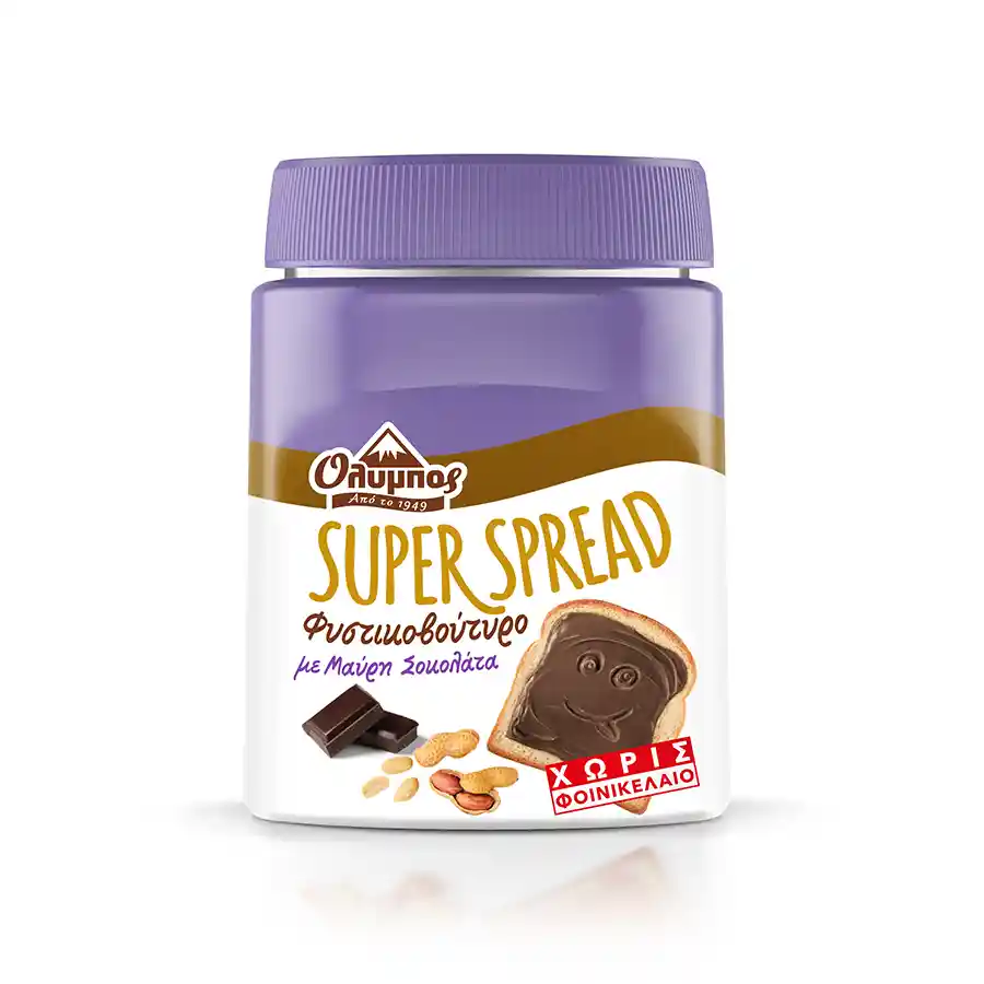 Όλυμπος Super Spread Φυστικοβούτυρο Με Μαύρη Σοκολάτα 350γρ.