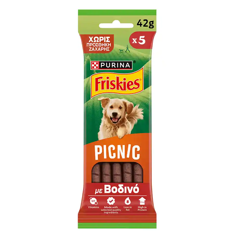 Purina Friskies Picnic Σνακ Σκύλου Βοδινό 42γρ.