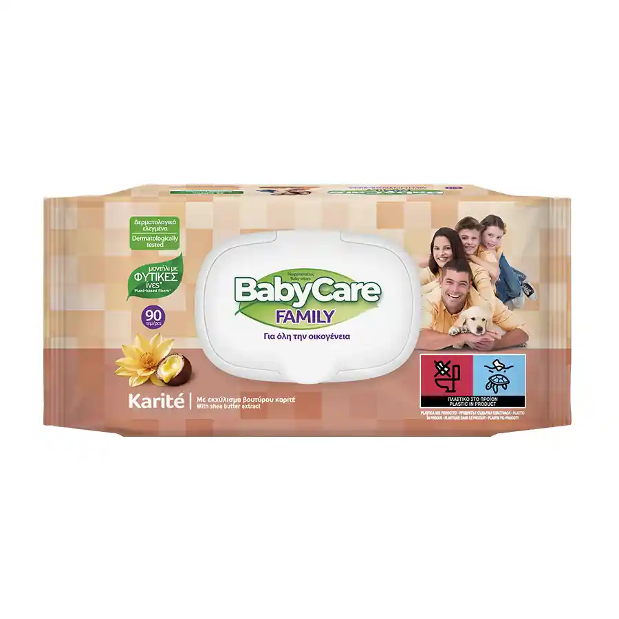 Babycare Family Μωρομάντηλα Karite 90τεμ.