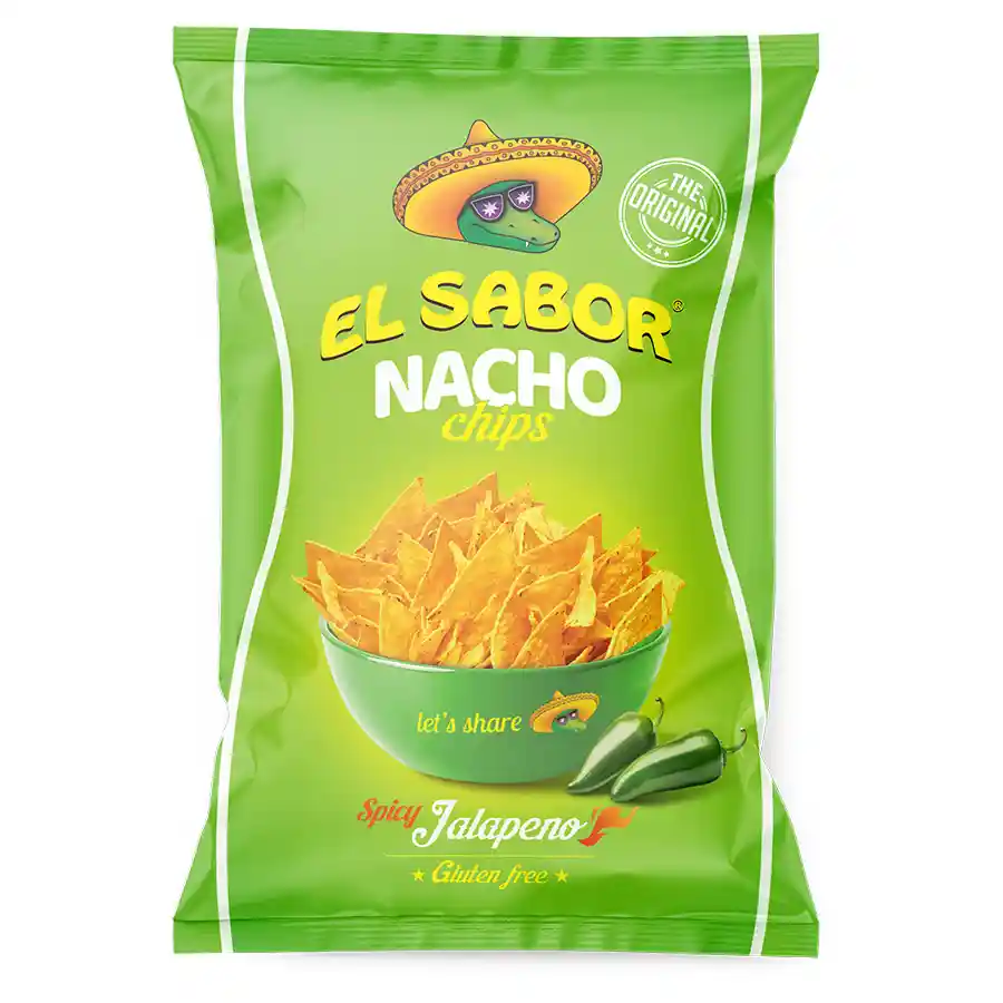 El Sabor Nacho Mexican Τσιπς Jalapeno Χωρίς Γλουτένη 100γρ.