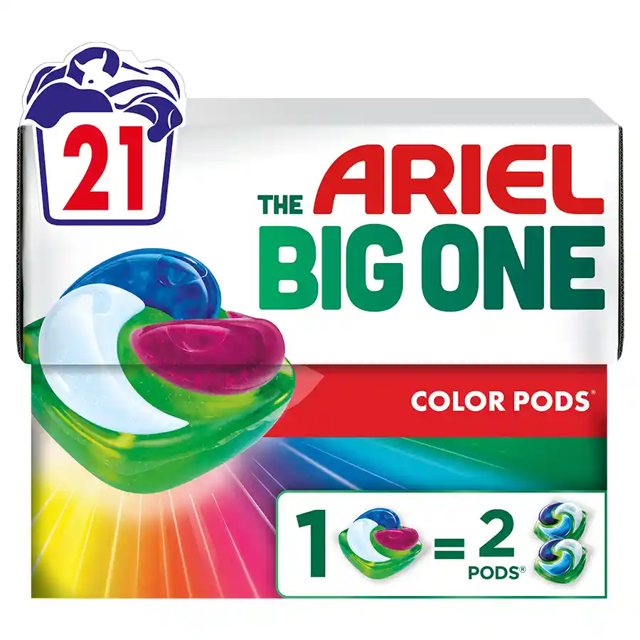 Ariel Big One Pods Απορρυπαντικό Πλυντηρίου Ρούχων Color 21τεμ.