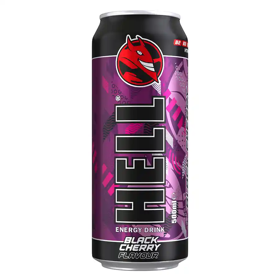 Hell Energy Drink Black Cherry 500ml.