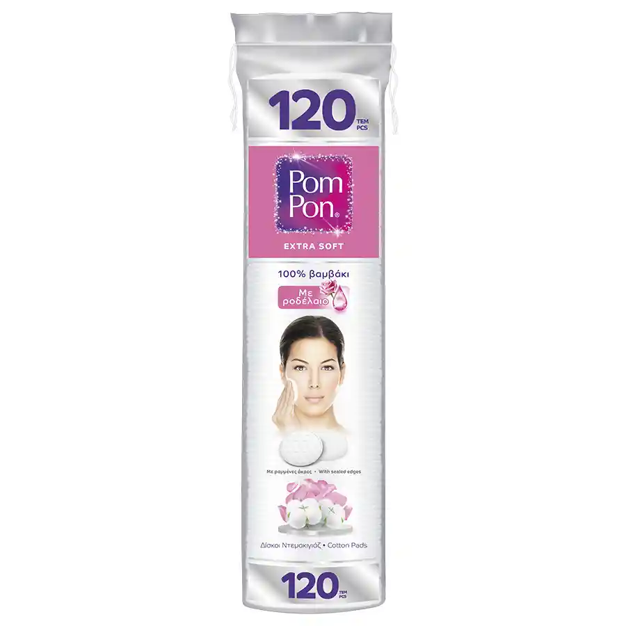 Pom Pon Δίσκοι Ντεμακιγιάζ Rose Oil 120τεμ.