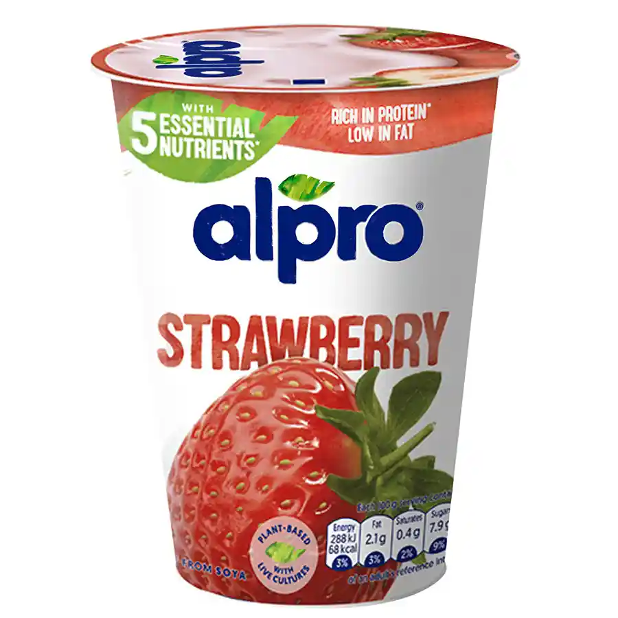 Alpro Φράουλα Επιδόρπιο Σόγιας Χωρίς Γλουτένη 500γρ.