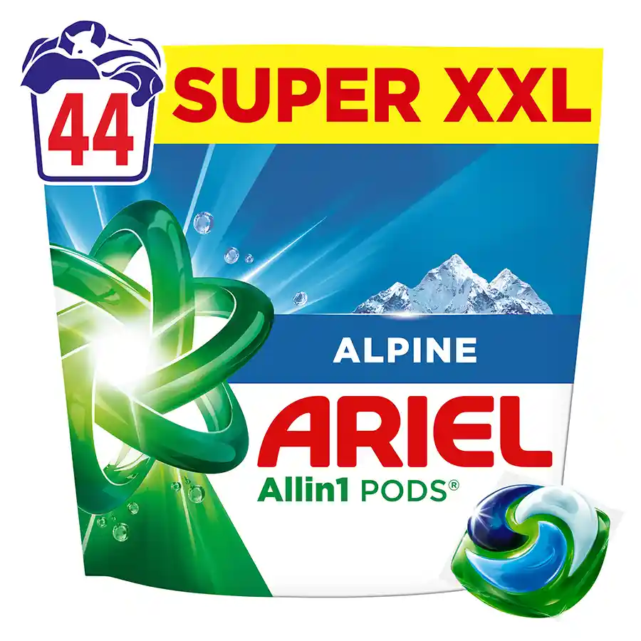Ariel All In 1 Pods Απορρυπαντικό Πλυντηρίου Ρούχων Alpine 44τεμ.
