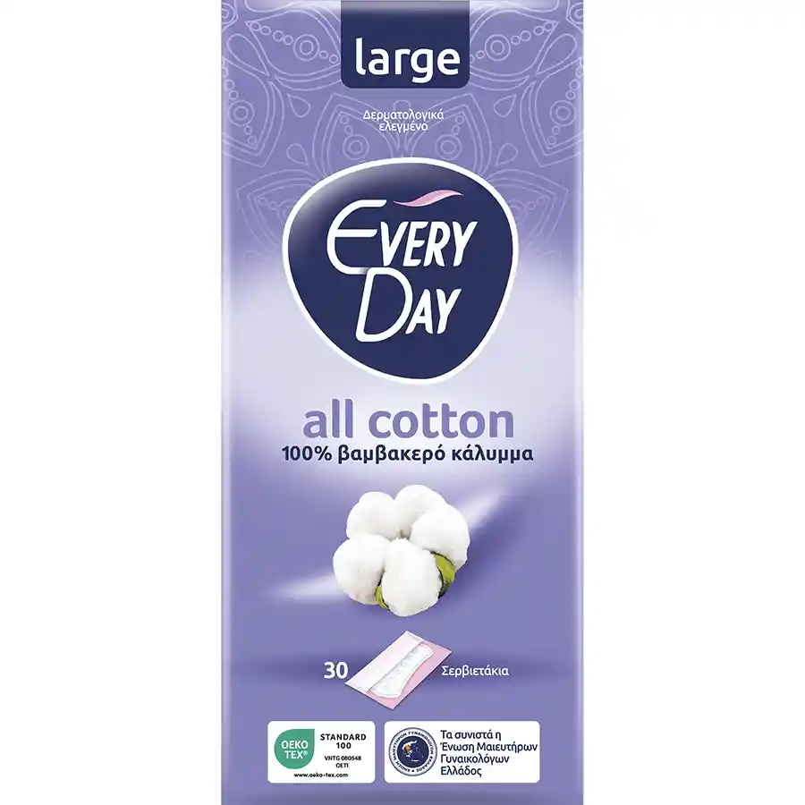 Every Day Σερβιετάκια All Cotton Large 30τεμ.