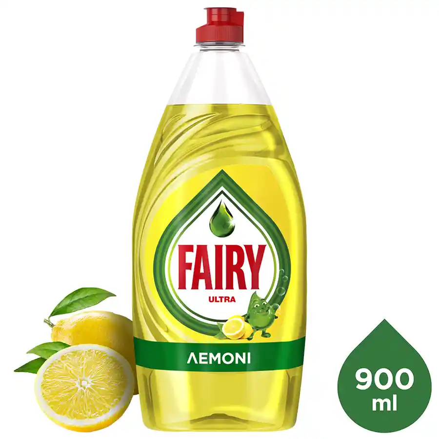 Fairy Ultra  Υγρό Απορρυπαντικό Πιάτων Λεμόνι 900ml. 