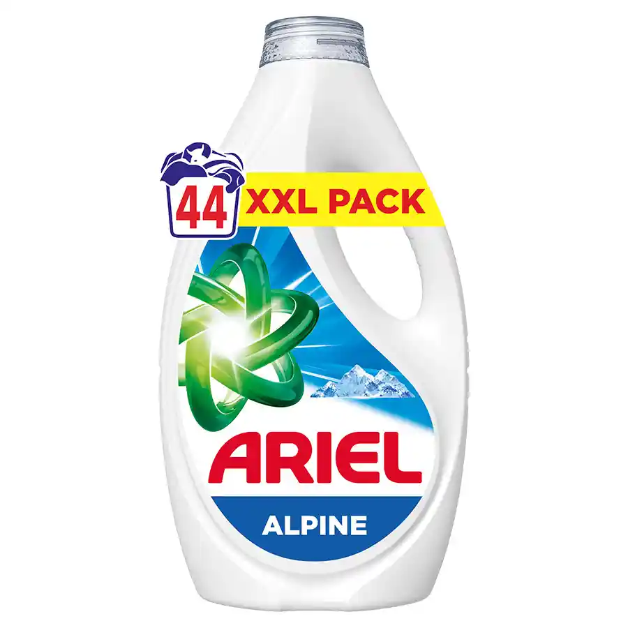 Ariel Υγρό Απορρυπαντικό Πλυντηρίου Ρούχων Alpine 44mez. 1,98lt.