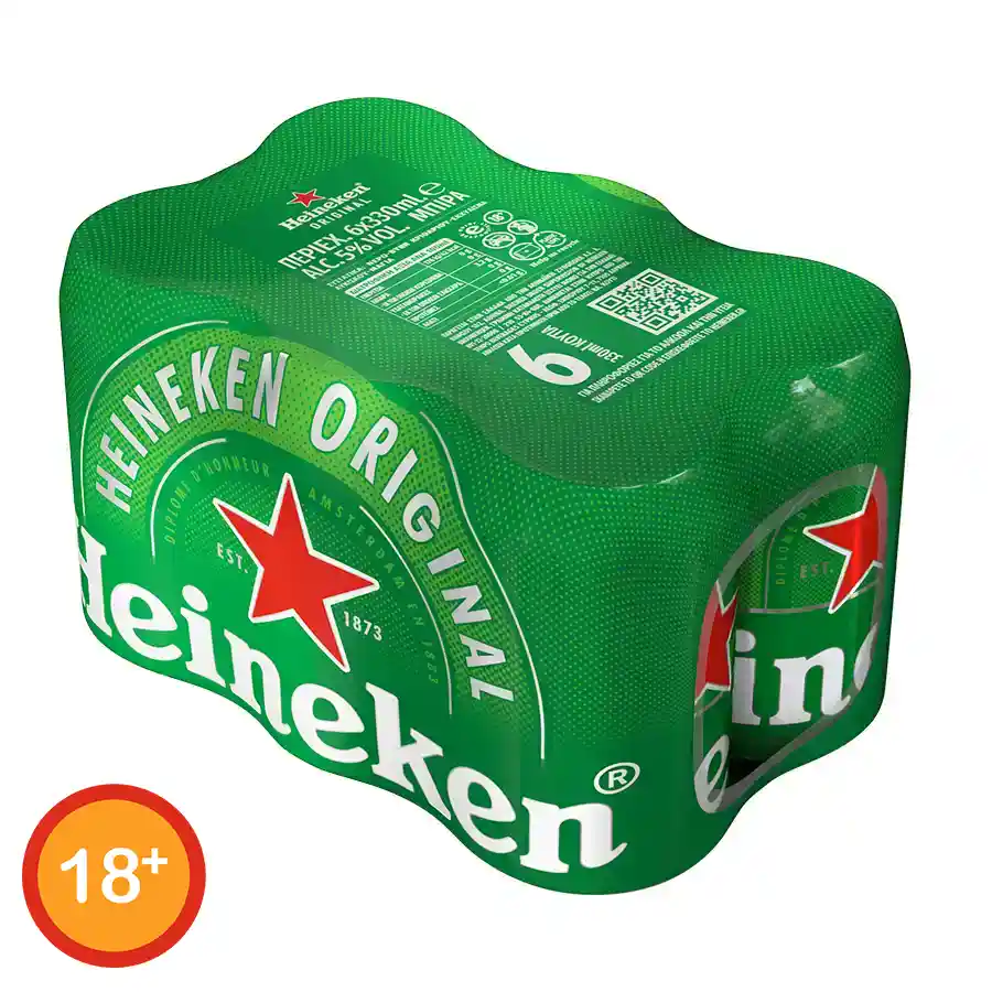 Heineken Μπίρα Lager 6x330ml.