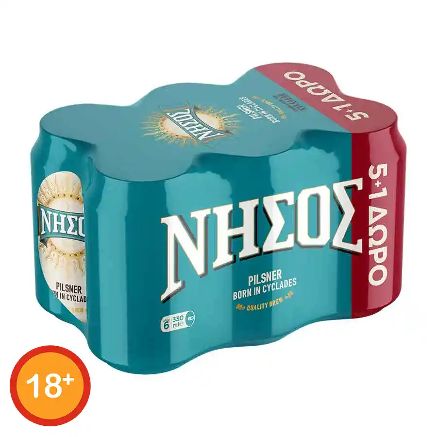 Νήσος Μπίρα Pilsner 330ml. 5+1 Δώρο