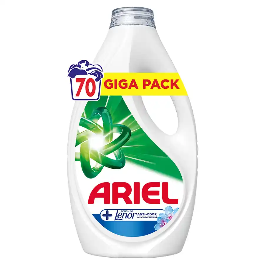 Ariel Touch Of Lenor Color Υγρό Απορρυπαντικό Πλυντηρίου Ρούχων 70mez. 3,15lt.