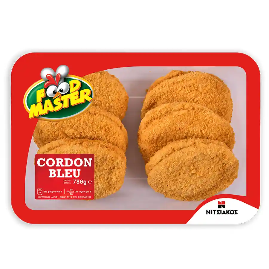 Νιτσιάκος Cordon Bleu Κοτόπουλο Ελληνικό Food Master Νιτσιάκος Πανέ 780γρ.