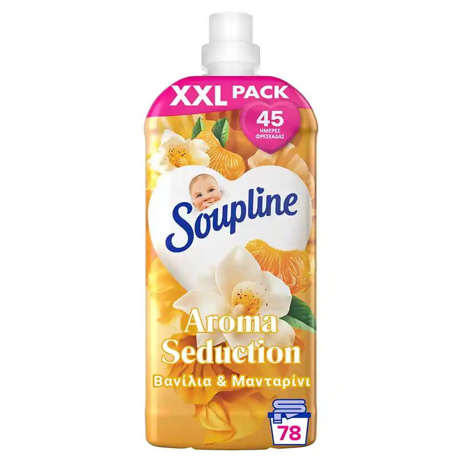 Soupline Aroma Συμπυκνωμένο Μαλακτικό Ρούχων Βανίλια & Μανταρίνι 78mez. 1,638lt.