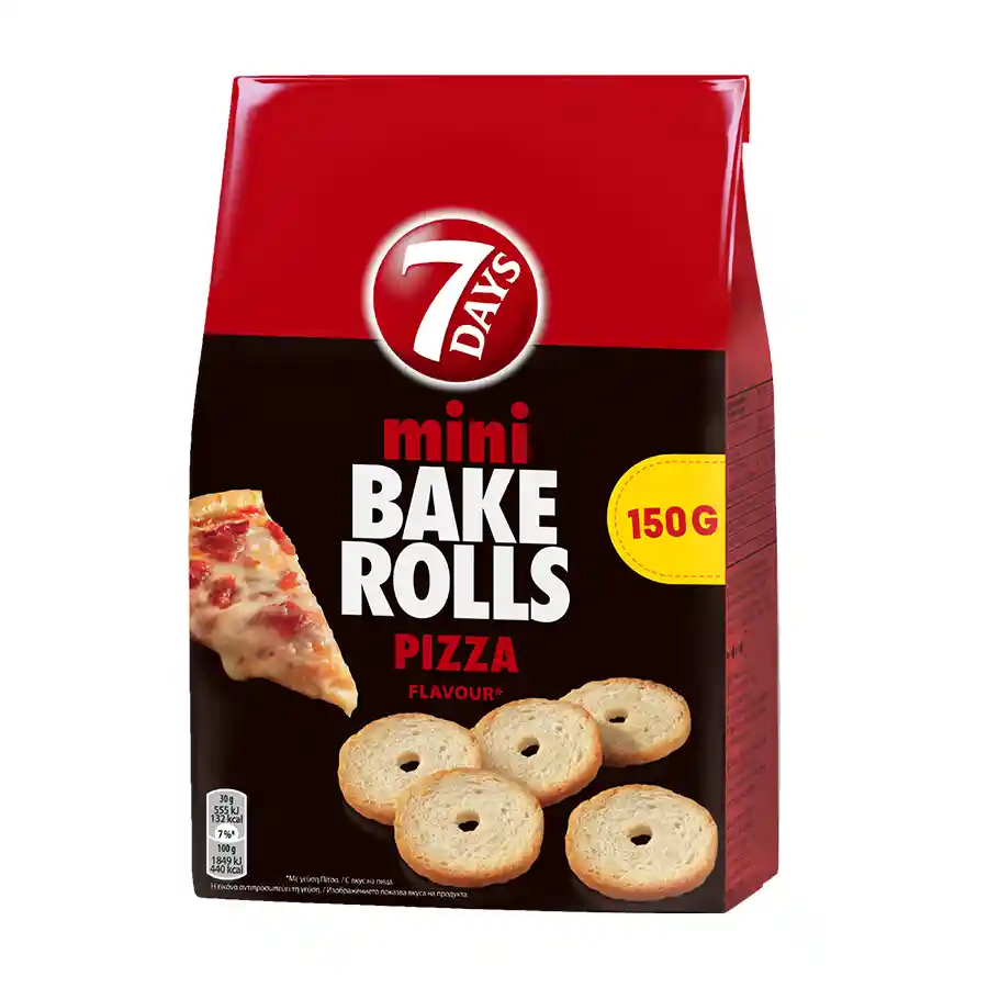 7Days Bake Rolls Μίνι Παξιμαδάκια Pizza 150γρ.