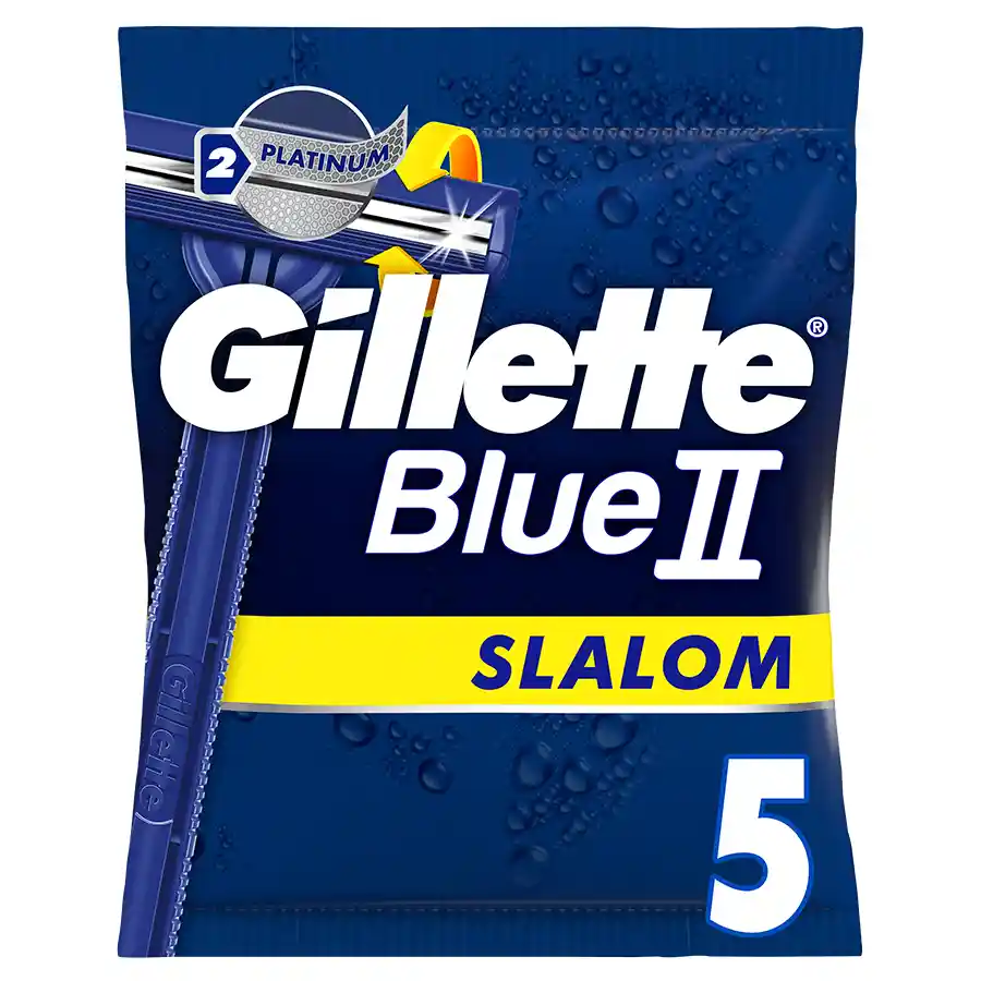 Gillette Blue II Ξυραφάκια Μιας Χρήσης Slalom 5τεμ. 