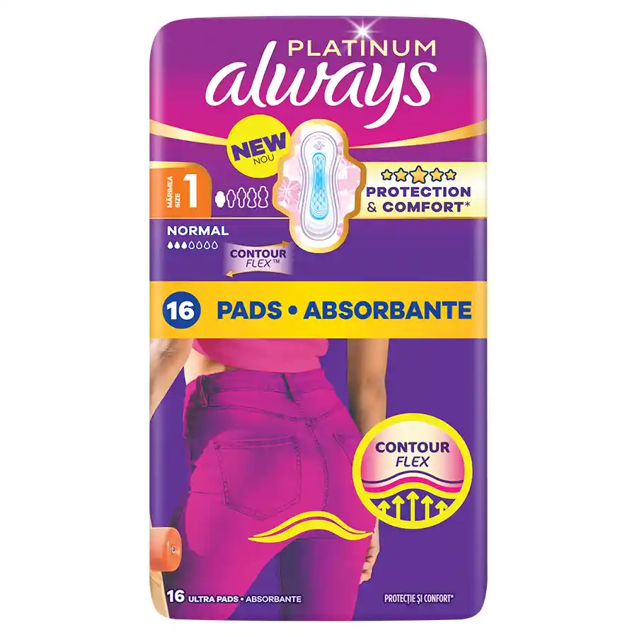 Always Ultra Platinum Σερβιέτες Normal (Μέγεθος 1) Value Pack 16τεμ. 