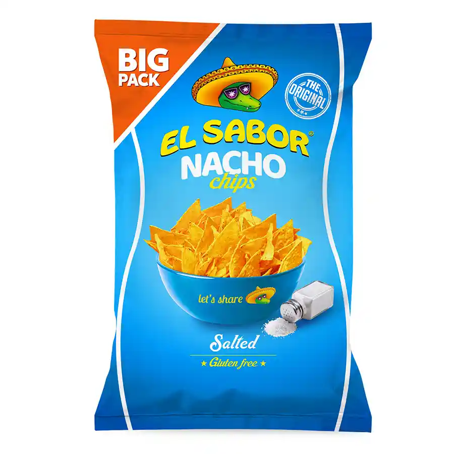 El Sabor Nacho Τσιπς Αλάτι Χωρίς Γλουτένη 180γρ.