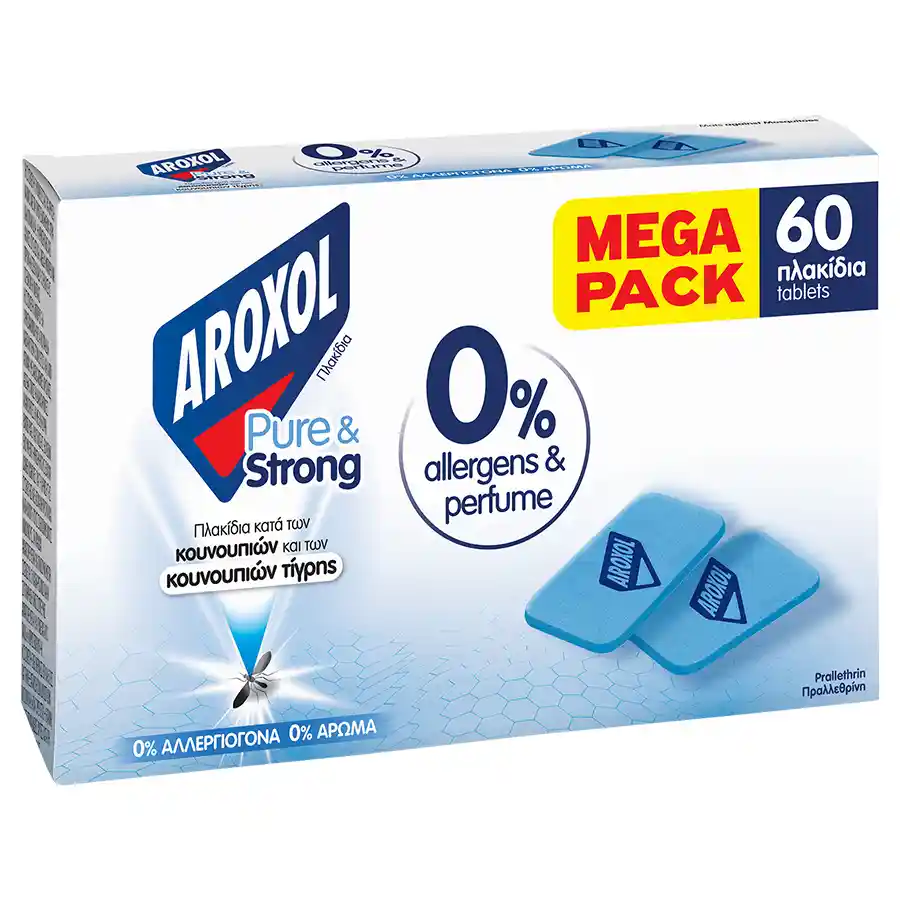 Aroxol Mat Pure & Strong Εντομοαπωθητικές Ταμπλέτες 60τεμ.
