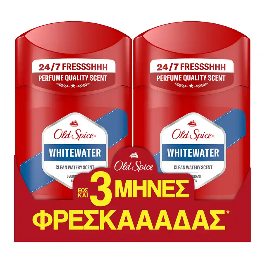 Old Spice Whitewater Αποσμητικό Στικ 2x50ml.