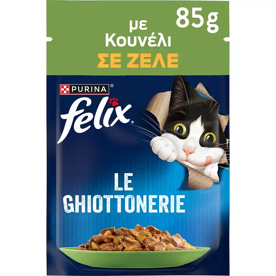 Purina Felix Γατοτροφή Κουνέλι Σε Ζελέ 85γρ.	