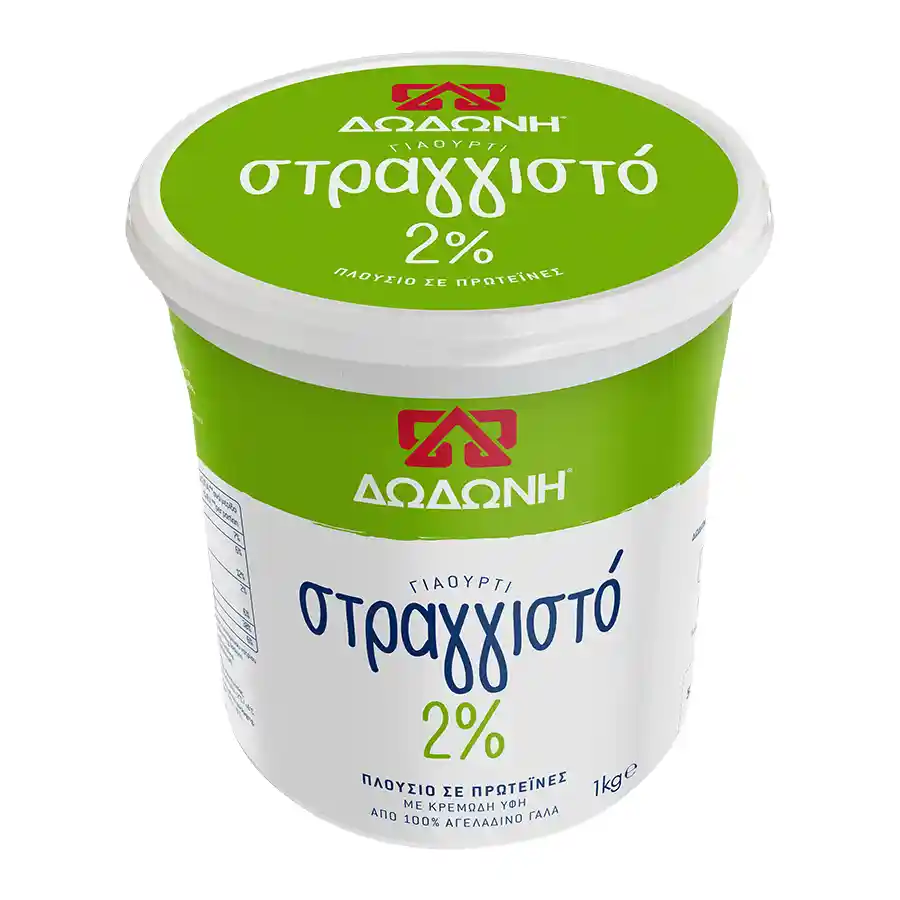 Δωδώνη Γιαούρτι Στραγγιστό 2% Λιπαρά 1kg. 