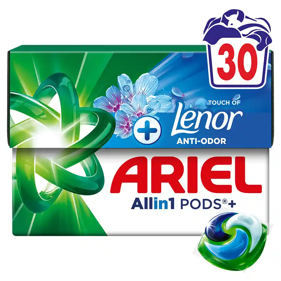 Ariel All In 1 Pods Απορρυπαντικό Πλυντηρίου Ρούχων Touch Of Lenor 30τεμ.