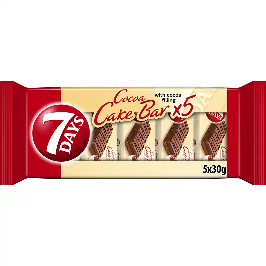 7Days Cake Bars Κακάο 5x30γρ.