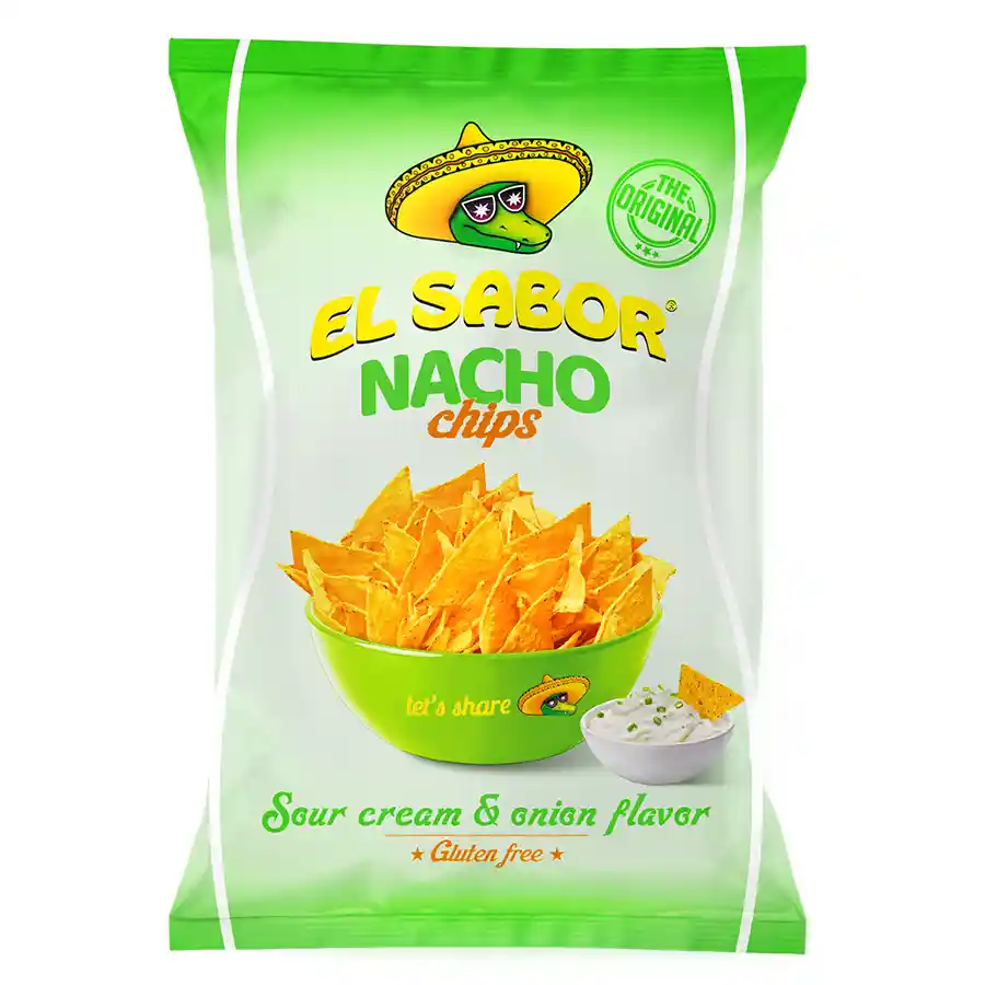 El Sabor Nacho Τσιπς Sour Cream & Onion Χωρίς Γλουτένη 100γρ.
