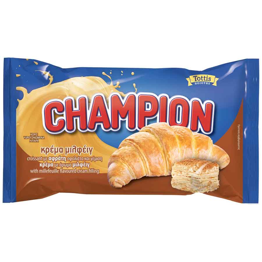 Tottis Champion Κρουασάν Με Κρέμα Μιλφέιγ 70γρ.