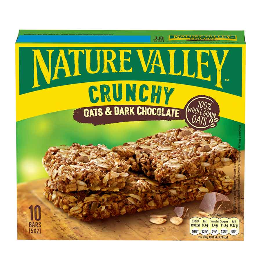 Nature Valley Crunchy Μπάρες Δημητριακών Μούσλι & Μαύρη Σοκολάτα 5x42γρ.