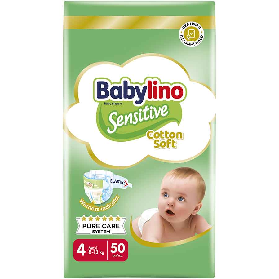 Babylino Sensitive Πάνες No4 (8-13kg.) Economy  50τεμ.