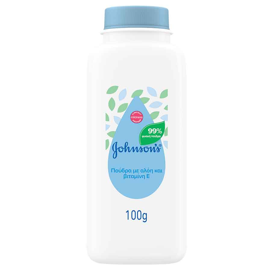Johnson's Baby Πούδρα Aloe & Vitamin E 100γρ.