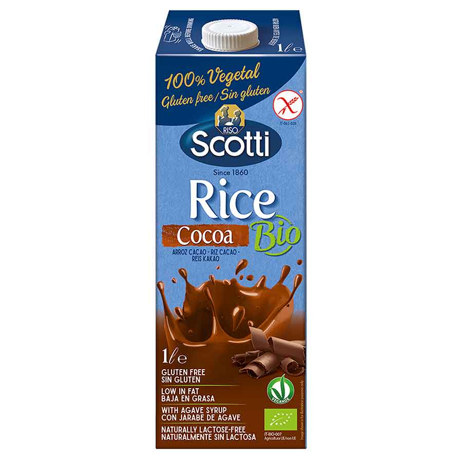 Riso Scotti Bio Ρόφημα Ρυζιού Με Κακάο Χωρίς Γλουτένη 1lt.